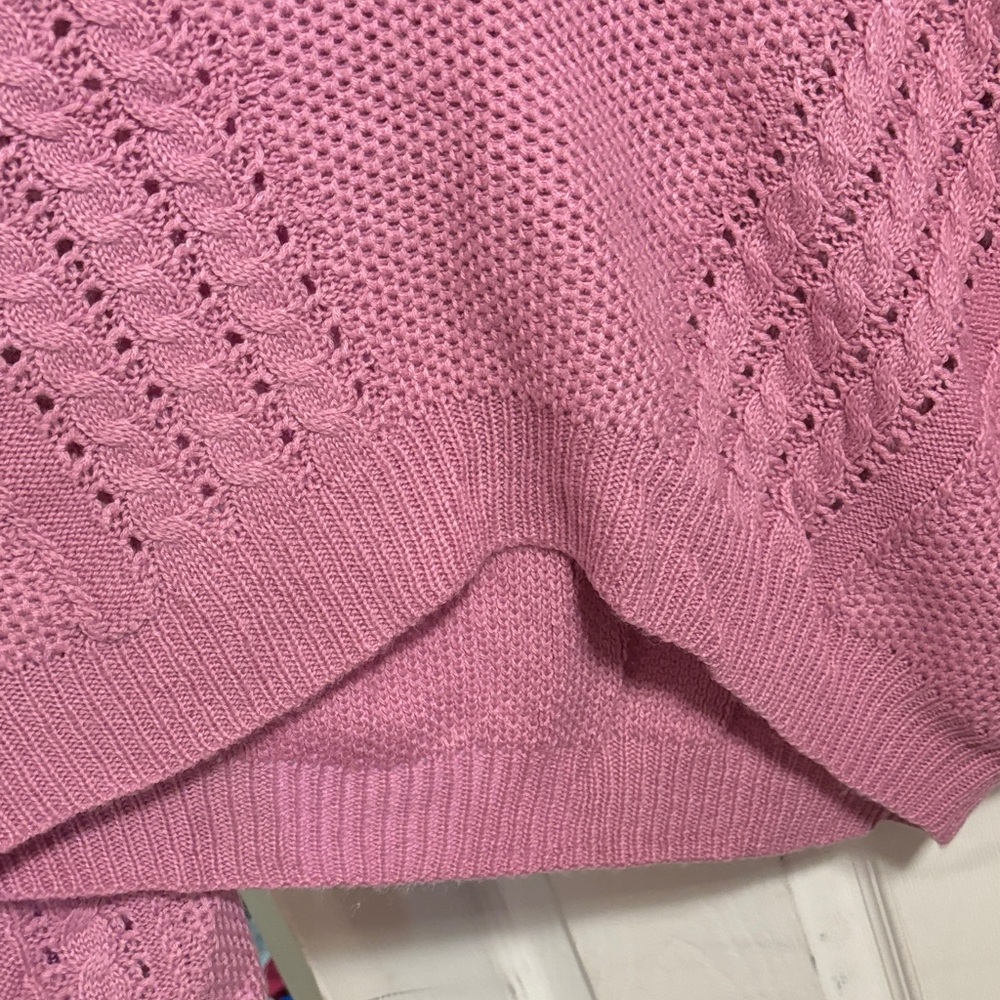 Charlotte Russe Dusty Rose Crew Neck Sweater - Picture 2 of 9